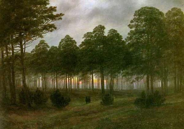 Caspar David Friedrich The evening oil painting image